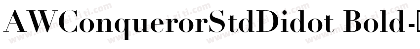 AWConquerorStdDidot Bold字体转换